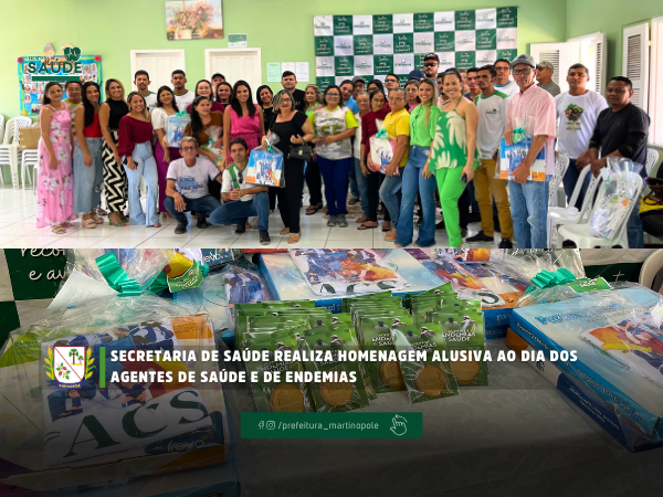 SECRETARIA DE SAÚDE REALIZA HOMENAGEM ALUSIVA AO DIA DOS AGENTES DE SAÚDE E DE ENDEMIAS